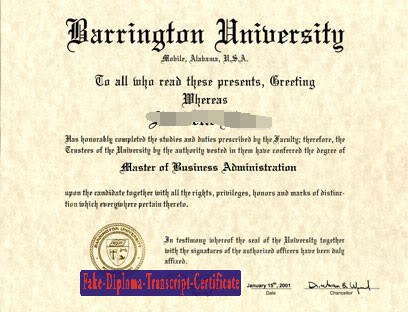 Buy Barrington University Diploma Online
