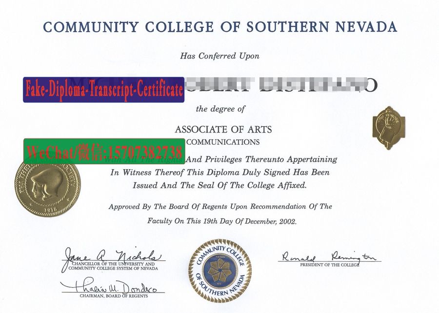 Buy Community College of Southern Nevada Diploma Online