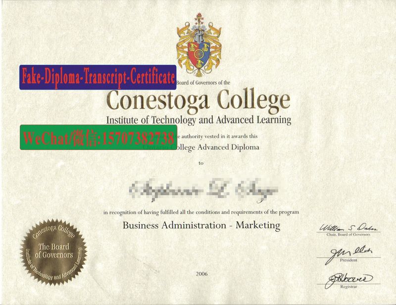 Buy fake Conestoga College Institute of Technology and Advanced Learning Diploma