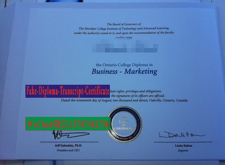 Buy fake Sheridan College Diploma
