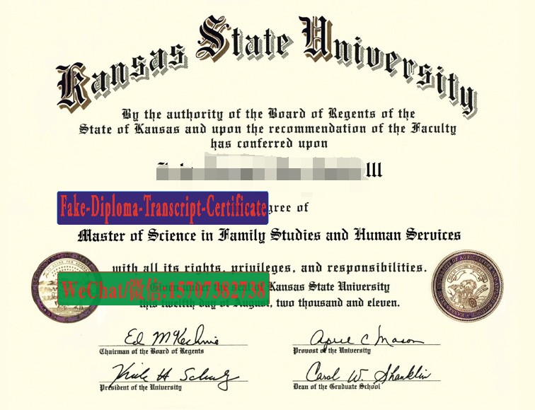 Fake Kansas State University Diploma Degree