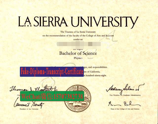 Fake La Sierra University Diploma Degree