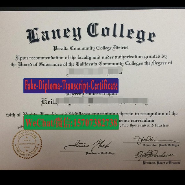 Fake Laney College Diploma Degree