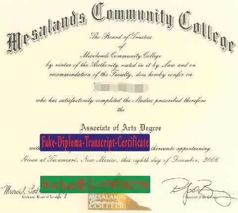 Fake Mesalands Community College Diploma Degree