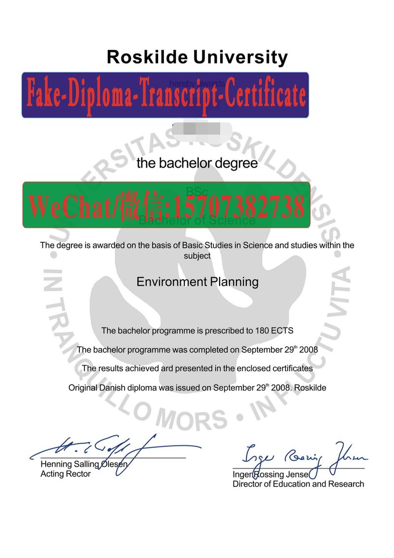 Fake Roskilde University Diploma Transcript