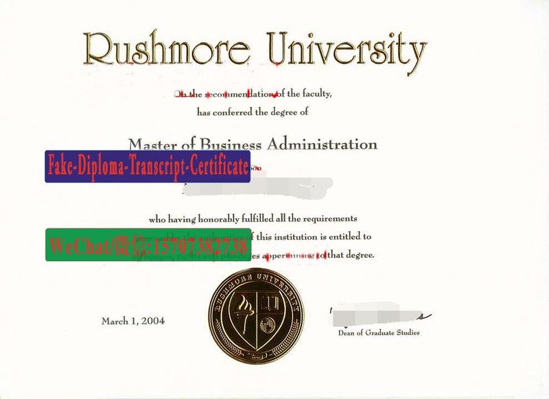 Fake Rushmore University Diploma Transcript