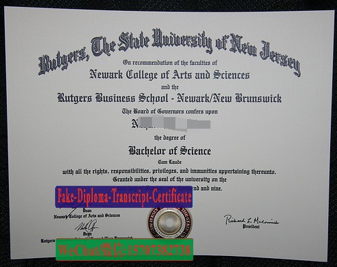 Fake Rutgers the State University of New Jersey Diploma Degree