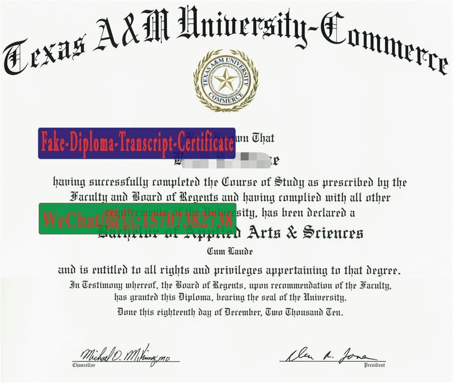 Fake Texas AM University Commerce Diploma Makers