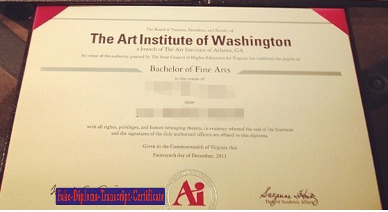 Fake The Art Institute of Washington Diploma Makers