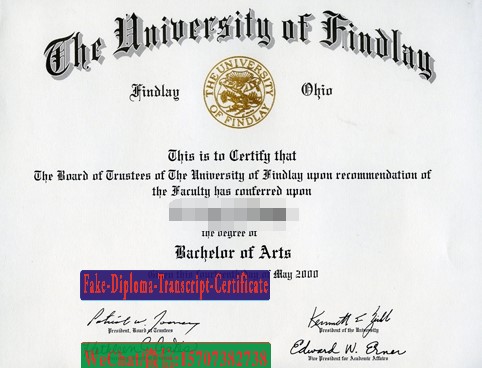 Fake The University of Findlay Diploma Makers