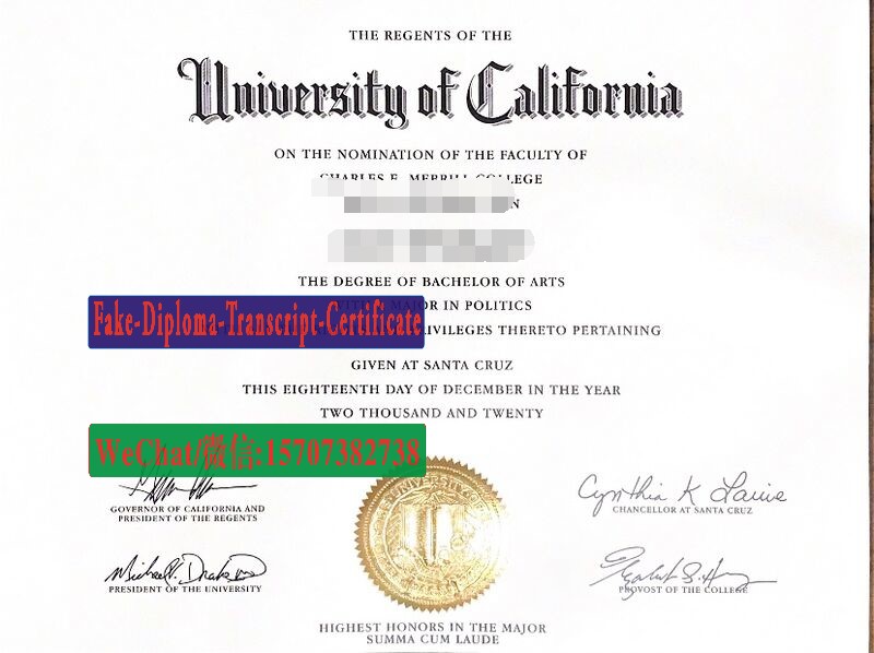 Fake University of California Santa Cruz Diploma Makers