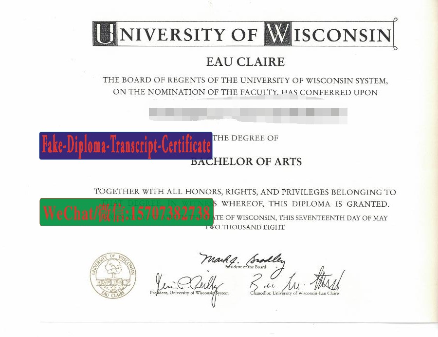Fake University of Wisconsin Eau Claire Diploma Makers1