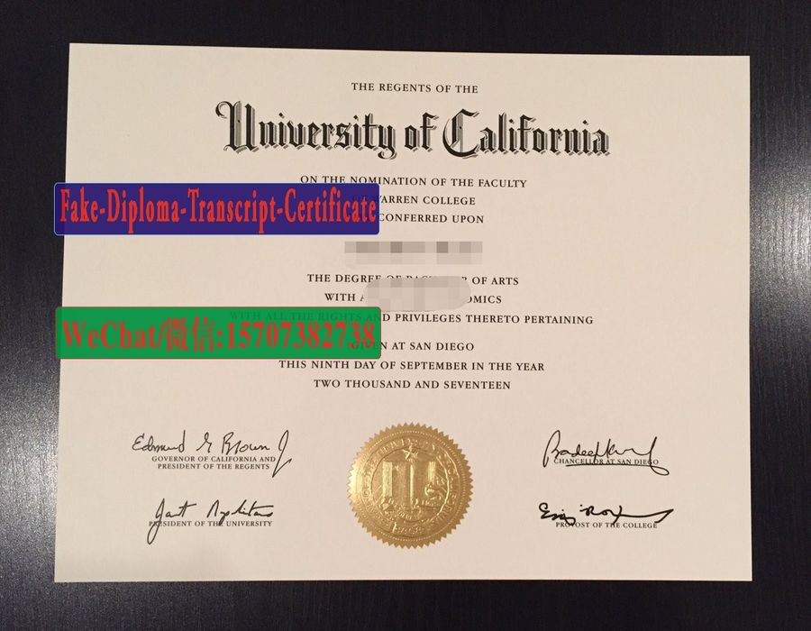 Fake mUniversity of California San Diego Diploma Degree