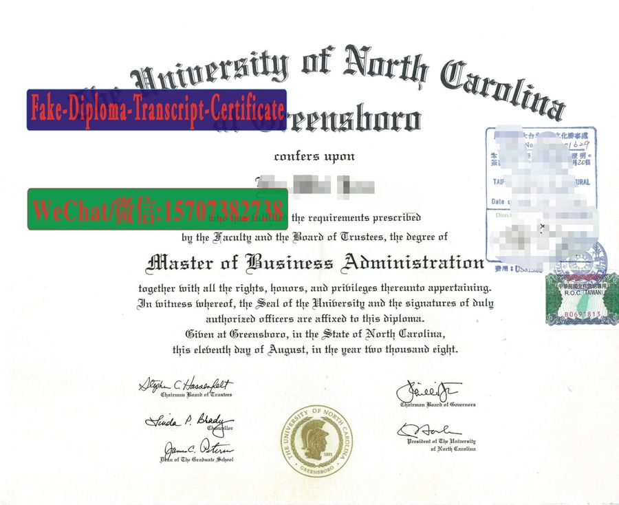Fake the University of North Carolina at greensboro Diploma Makers