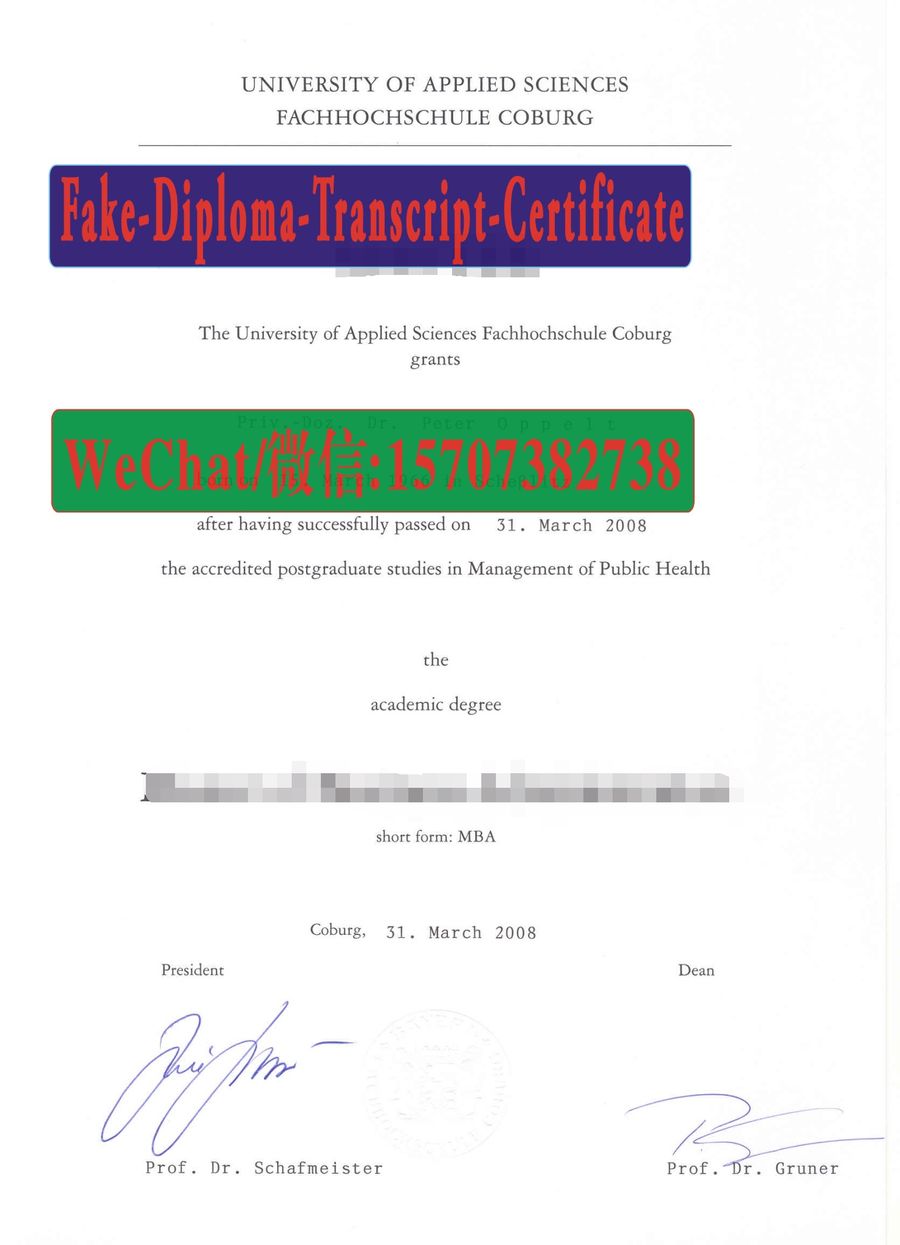 Order Fakes Fachhochschule Coburg Diploma