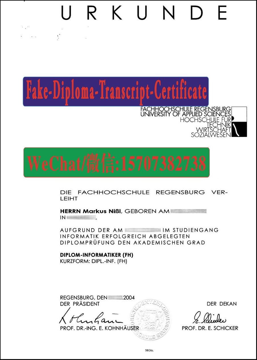 Order Fakes Fachhochschule Regensburg Diploma
