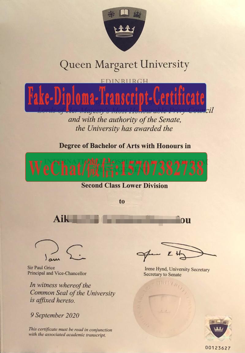 Where to order fake Queen Margaret University Edinburgh Diploma