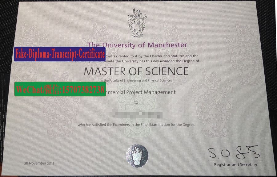 Where to order fake The University of Manchester Diploma